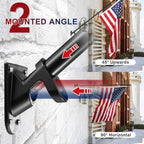 American Flag With Pole - Includes 5Ft Heavy Duty Flag Pole Holder For Outside House,3X5 Embroidered Us Flag And Wall Mount Bracket,Tangle Free Flagpoles Kit For Porch,Garage,Outdoor