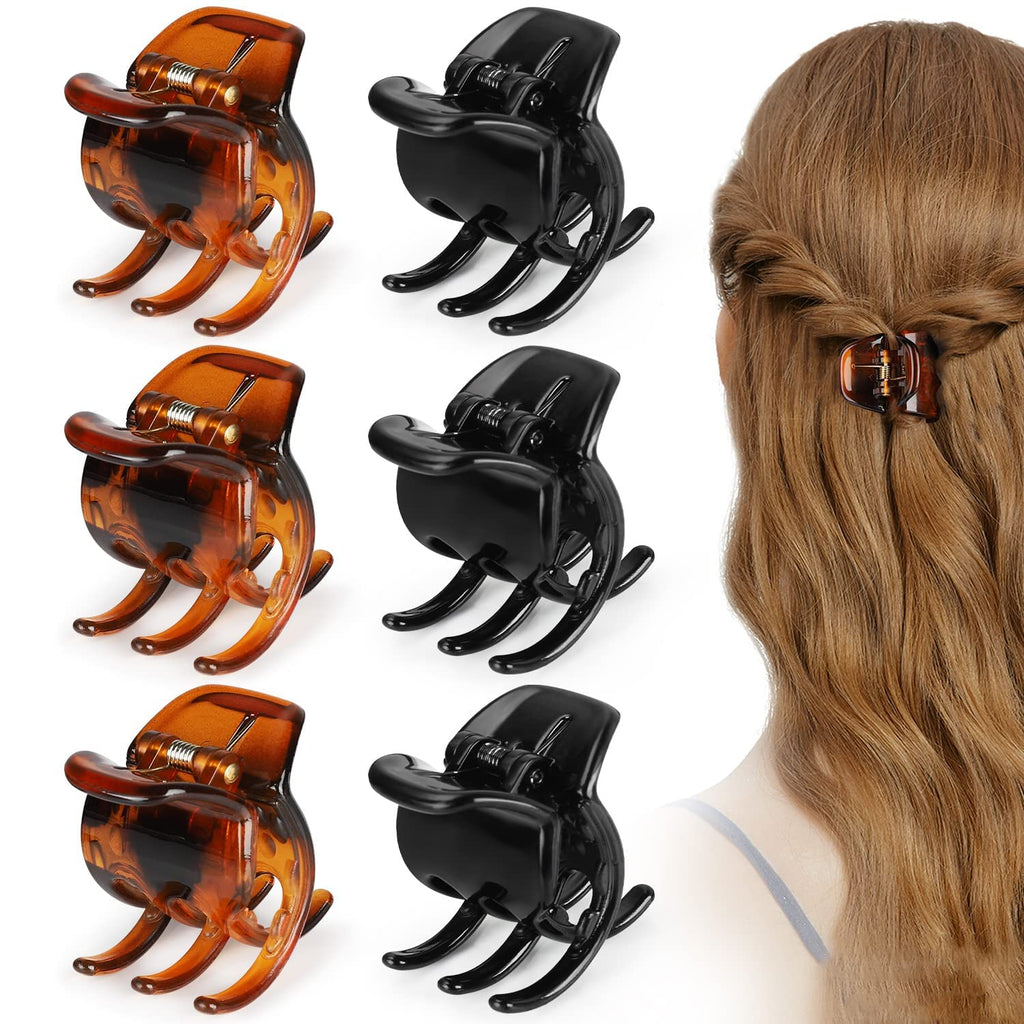 6 Pieces Hair Claw Clips, Morhom 1.3 Inch Jaw Clips For Thick Or Medium Hair