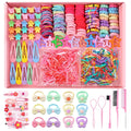 946 Pcs Hair Accessories For Girls, Colorful Hair Rubber Bands Elastic Hair Ties With Cute Hair Clips Hair Styling Tools