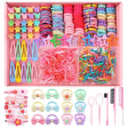 946 Pcs Hair Accessories For Girls, Colorful Hair Rubber Bands Elastic Hair Ties With Cute Hair Clips Hair Styling Tools