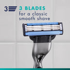 Gillette Mach3 Razor for Men, 1 Razor Handle + 2 Blade Refills