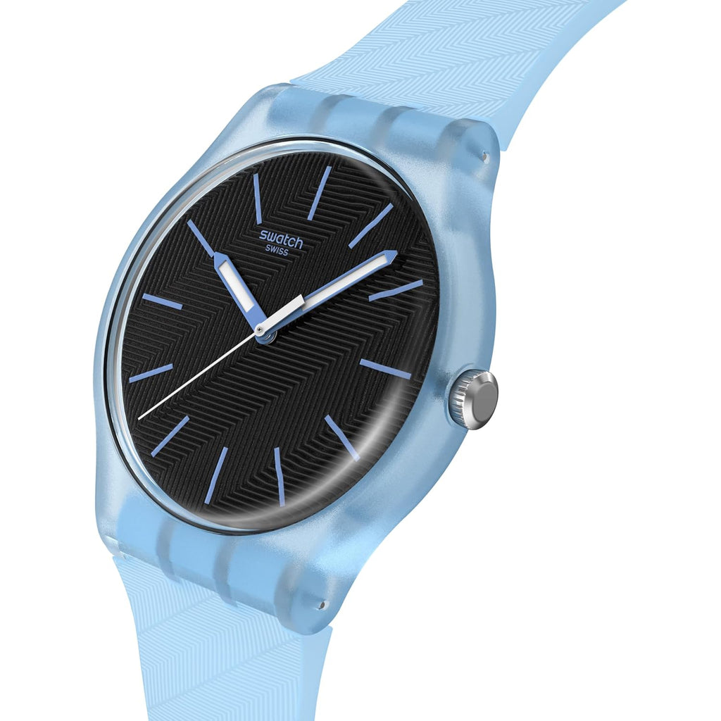 Swatch Unisex Casual Watch Blue Bio-Sourced Quartz Blue Moves