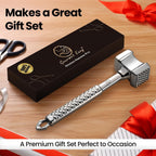 Gourmet Easy Classic Meat Tenderizer Tool, Non-Slip Grip Lifetime Replace | Dual-Sided Heavy-Duty Design For Effortless Tenderizing Of Steak, Poultry And Chicken, Dishwasher Safe, Lifetime Replacement