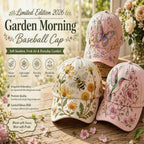 Garden Morning Cap For Women 2026 Limited Edition, Adjustable Baseball Cap With Honeybee Wildflower Botanical