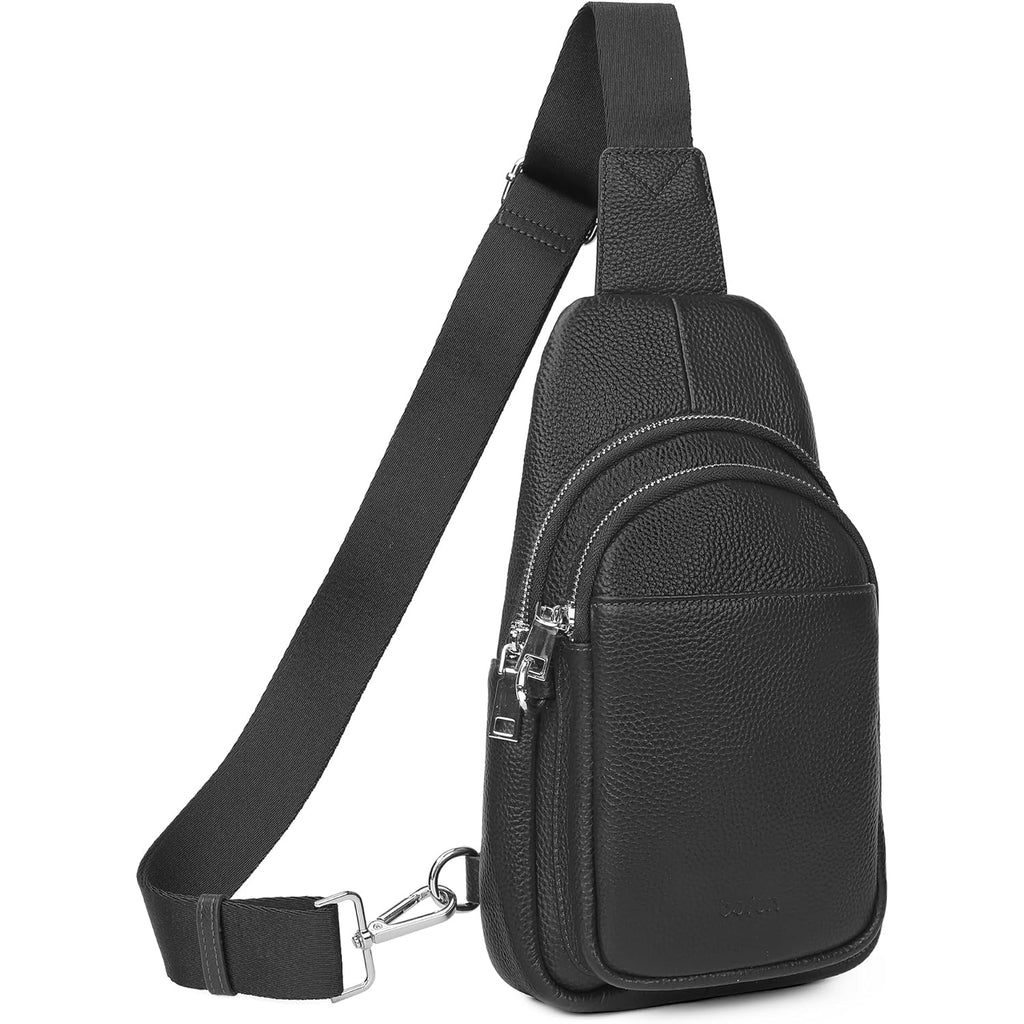 befen Genuine Leather Sling Bag for Women Anti-Theft Crossbody Chest Bags Fanny Packs for Travel with RFID Card Slots