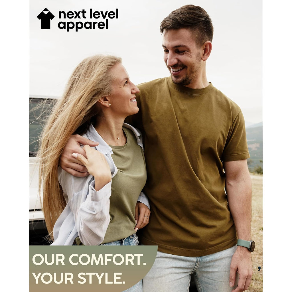 Next Level Apparel 6210 Men'S T-Shirts, Pack Of Unisex Cvc Cotton Blend Bulk Undershirt – Custom Color Set Remera Para Hombre