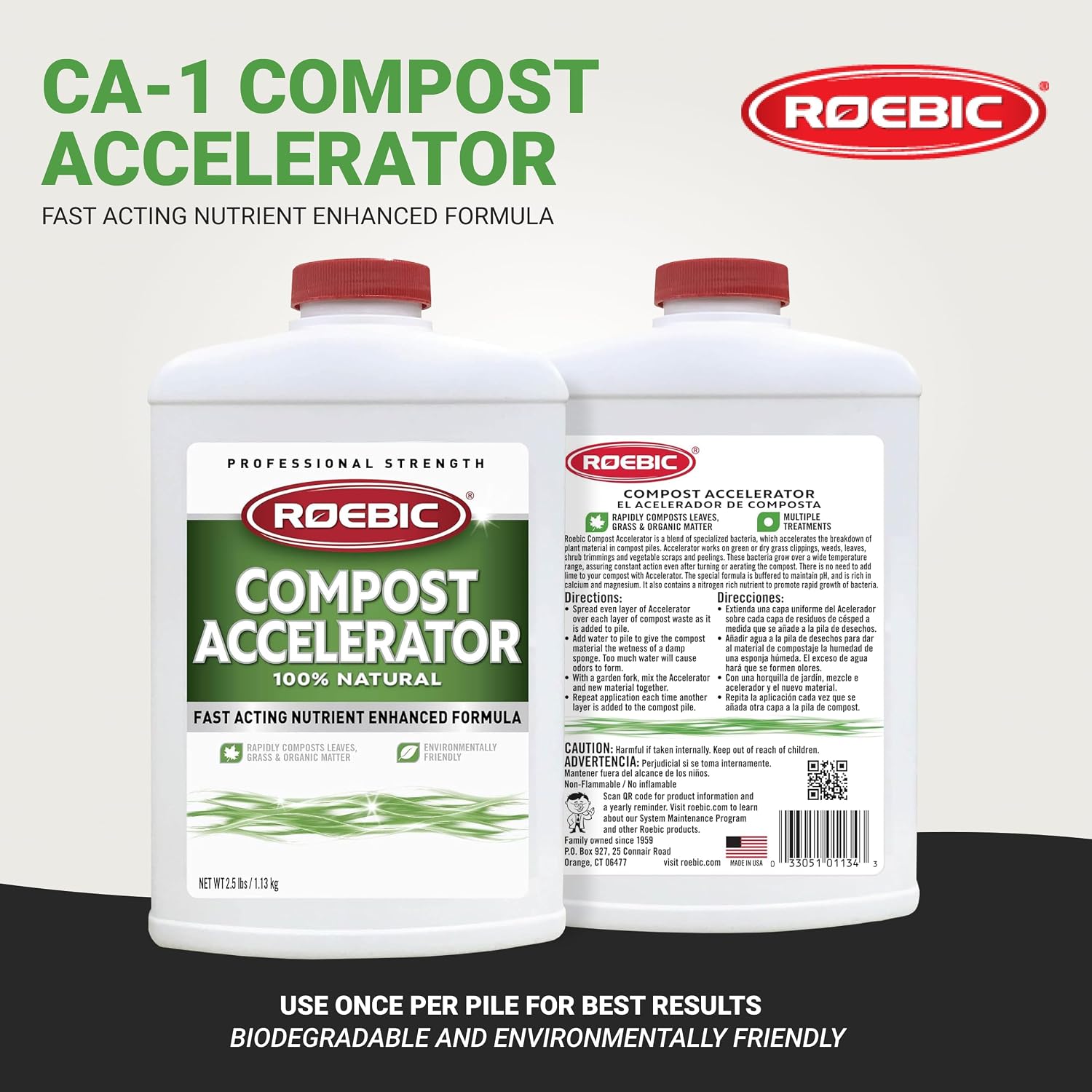 Roebic Ca-1 Bacterial Compost Accelerator: 2.5 Pounds, For Faster Composting