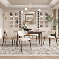 Malol Dining Chairs Set Of 4, Curved Back Kitchen Room Chairs With Metal Legs And Anti Slip Pads, Upholstered Dining Chair For Home And Restaurant, Beige