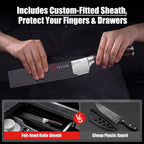Paudin Chef Knife, 8 Inch High Carbon Stainless Steel Sharp Kitchen Knife With Ergonomic Handle, Gift Box For Family & Restaurant