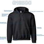 Gildan Adult Fleece Hoodie Sweatshirt, Style G18500, Multipack, Black (1-Pack), Medium