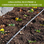 Whonline 75 Pack Landscape Staples 4 Inch, Galvanized Garden Stakes U-Shaped Sod Landscaping Fabric Pins Yard Ground Staples For Gardening Lawn Turf Securing Irrigation Pipe Hose Plant Cover