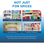 3.0 - Expandable 2 Tiered Spice Rack Organizer For Cabinet & Pantry - Kitchen Seasoning Organizer - Cabinet Spice Racks For Inside Cabinets (Spicy Shelf Premium) - Home Organization
