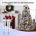 Creaglam 3D Nail Gel Art: 2pcs 16ML Sculpting Gel Nail Glue for Carving Patterns Decoration - Chrome Nail Powder and DIY Nail Charms - 4 in 1 Clear No Wipe Gel Nail Polish Rhinestone Nail Art Glue