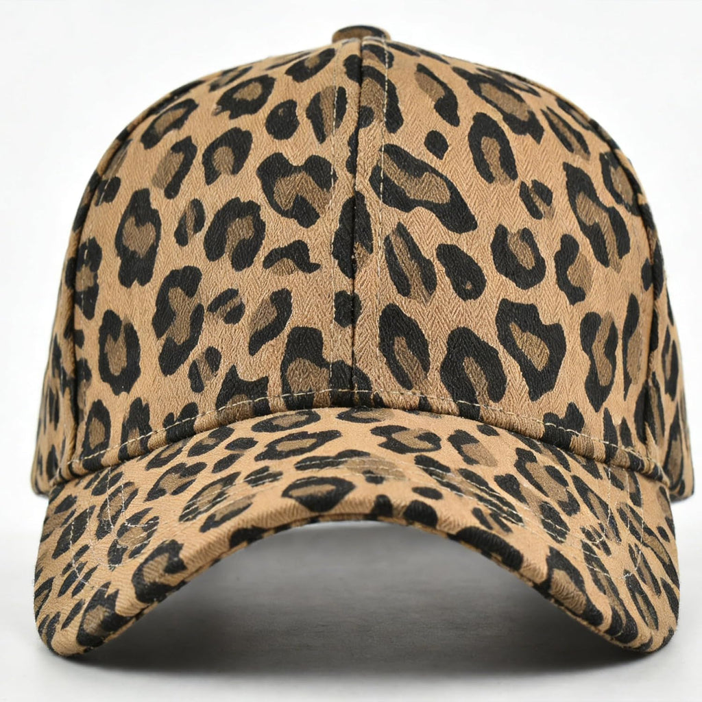 Baseball Hats for Women Men Adjustable Leopard Print Dad Trucker Hat Cotton Sun Protection Caps Sports Golf Medium