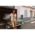 Pj Paul Jones Mens Polo Shirts Vintage Striped Button Down Knitted Golf Shirts