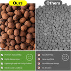 16Lb Organic Leca Clay Pebbles For Plants, 4-16Mm Drainage Leca Balls | Reusable, Aeration Lightweight Clay Balls, Moisture Retention For Hydroponics, Orchids, Succulents, Terrariums, Propagation