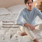 King Size Mattress, 12 Inch King Mattress Cooling Hybrid, Gel Memory Foam & Pocket Coils, Medium Firm, Motion Isolation, Pressure Relief, Certipur-Us (King, Medium Firm)