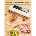 Syntus 11" x 150' Food Vacuum Seal Roll Keeper with Cutter Dispenser, Commercial Grade Vacuum Sealer Bag Rolls, BPA Free Food Vac Bags, Ideal for Storage, Meal Prep and Sous Vide