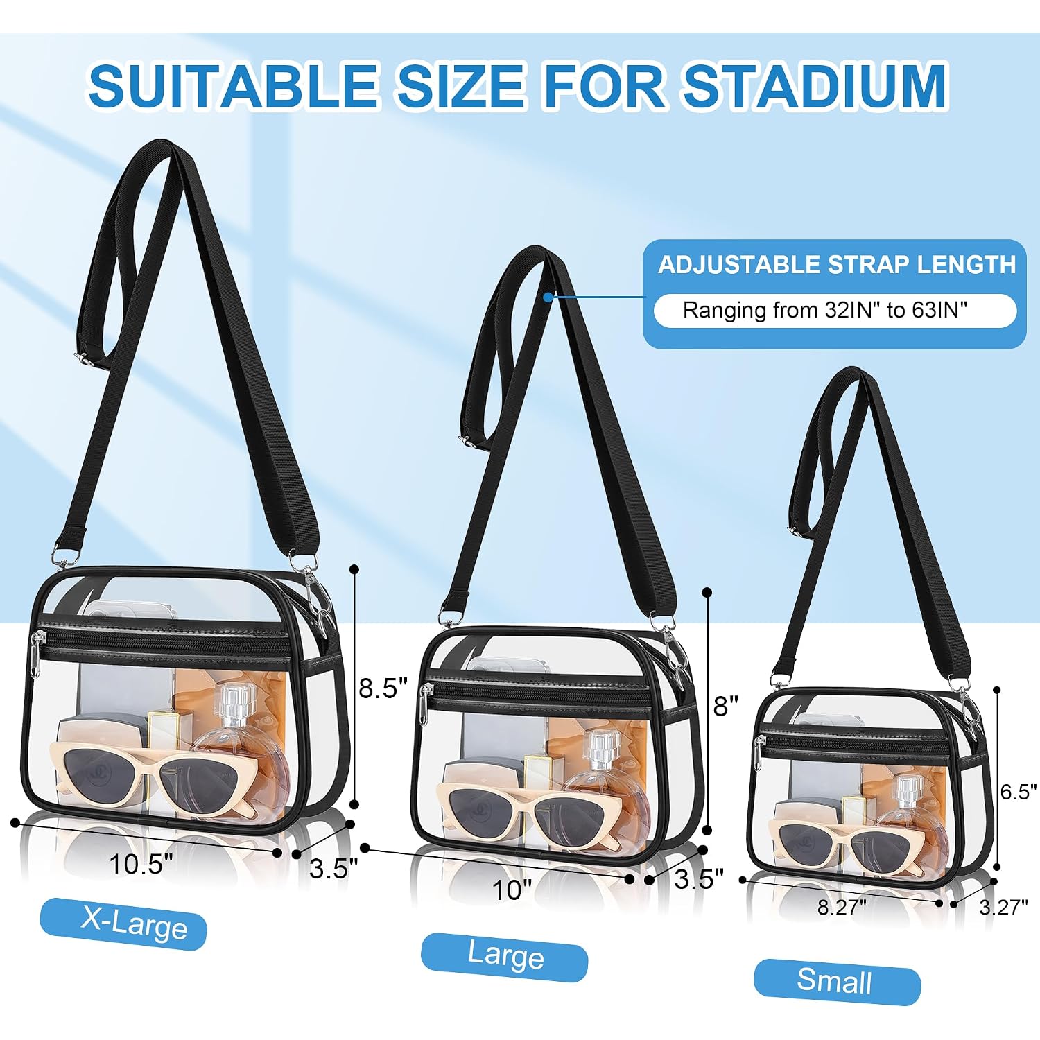 Clear Bag For Stadium Events - Stadium Approved Small Mini Clear Purse, Women'S Top-Handle Handbags For Sports Concerts