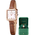Lola Rose Dainty Watch For Women: Mother Of Pearl Dial, Genuine Leather Strap, Wrapped By Stylish Gift Box - Vintage Present For Small Wrists