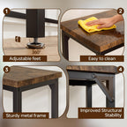 Narrow Entryway Console Table & Sofa Side Table - Industrial Hallway Table For Small Spaces, Behind Couch Table, Multi-Functional Living Room Bedroom Office,Brown, 29.5" X 9.4" X 29.5"