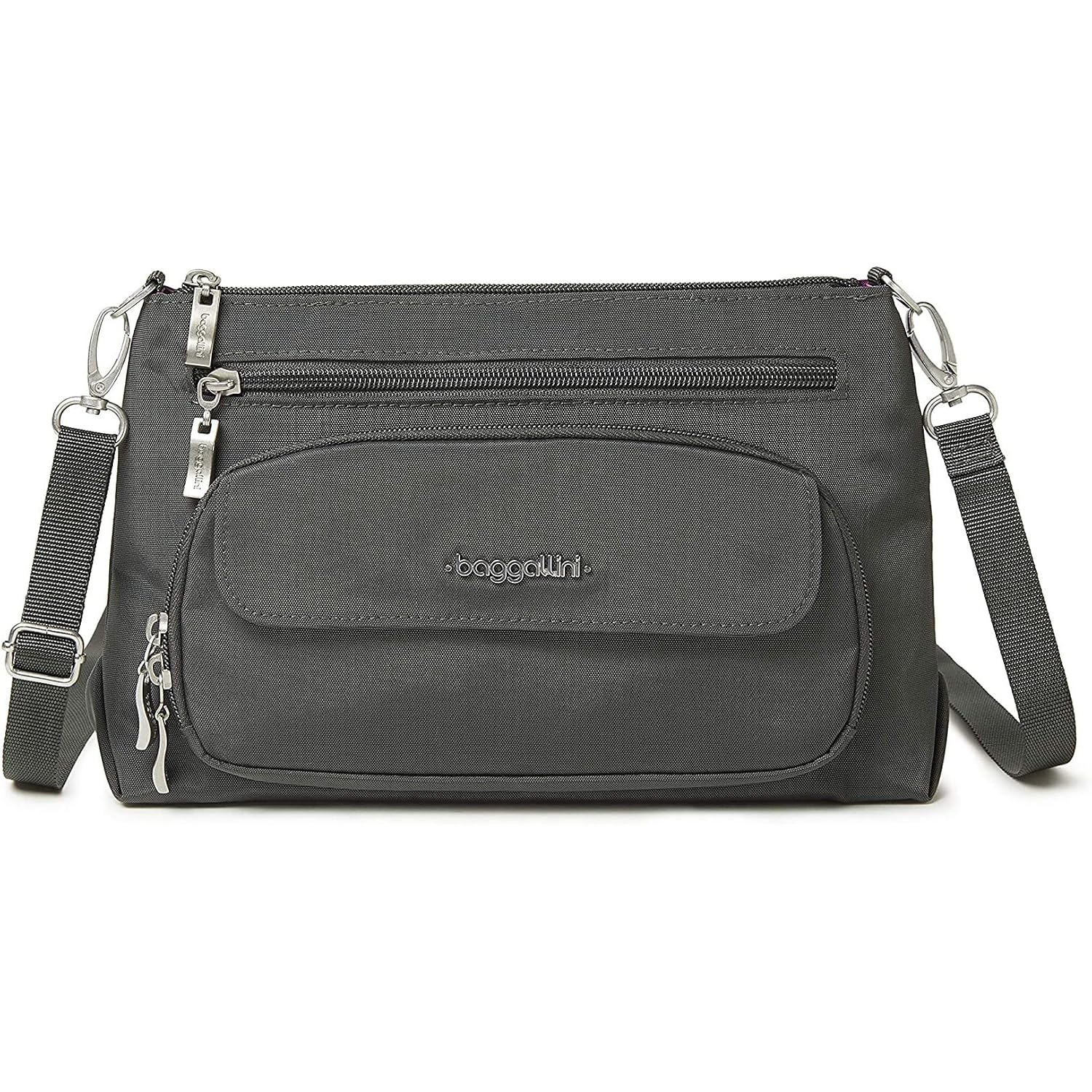 Baggallini Original Everyday 11X7.5 Crossbody Bags Rfid Protected Lightweight Nylon Zippered Travel Purse