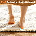 Veken Non Slip Cushioned Rug Pad Gripper 8 x 10 Ft, Felt and Silicone Backing, 1/4 inch Thick Carpet Liner for Hardwood Floors and Finishes, Under Area Rugs Anti Skid Mat, Keep Rugs Safe and in Place