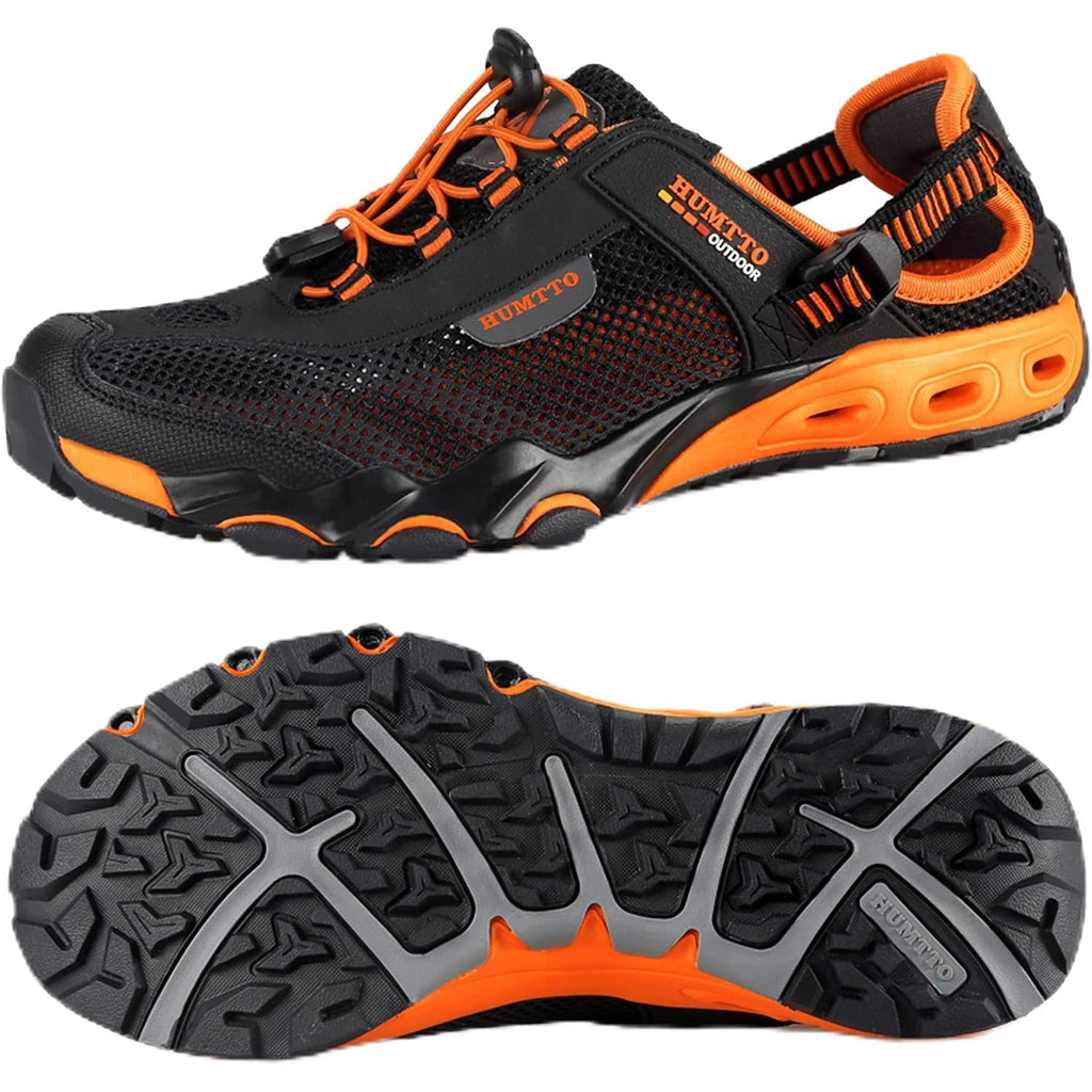 Humtto Men'S Amphibious Water Shoes - Hiking Sandals For Men Outdoor Water Sandal Closed Toe Non-Slip River Shoes Summer Quick Drying Aqua Shoe