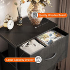 Aodk Dresser For Bedroom Nightstand Small Dressers Chest Of Drawers End Table For Living Room, Closet Dresser With 3 Storage Drawers Organizer Clothes, Black