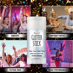 Brzeaf Waterproof Mermaid Glitter Stick, Shimmery& Long Lasting, Soccer World Cup Singer Concert Music Rave Accessories, Hair Eyeshadow Face Body Glitter, Glitter Stick Makeup