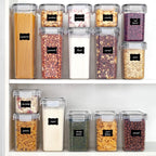Vtopmart 32Pcs Airtight Food Storage Containers Set, Bpa Free Plastic Kitchen And Pantry Organization Canisters With Lids For Cereal, Dry Food, Flour And Sugar, Includes 32 Labels