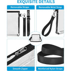 Bagenius Clear Bag for Stadium Events, Clear Purse with Detachable Strap, Sports fan Handbag Purses for Game Day and Concert