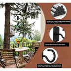 Ceiling Hooks For Hanging Plants 2Pack 2.5In,Wall Plant Hooks Black | For Plants,Lights,Planters,Lanterns,Hanging Bird Feeders,Wind Chimes,Indoor&Outdoor Decoration