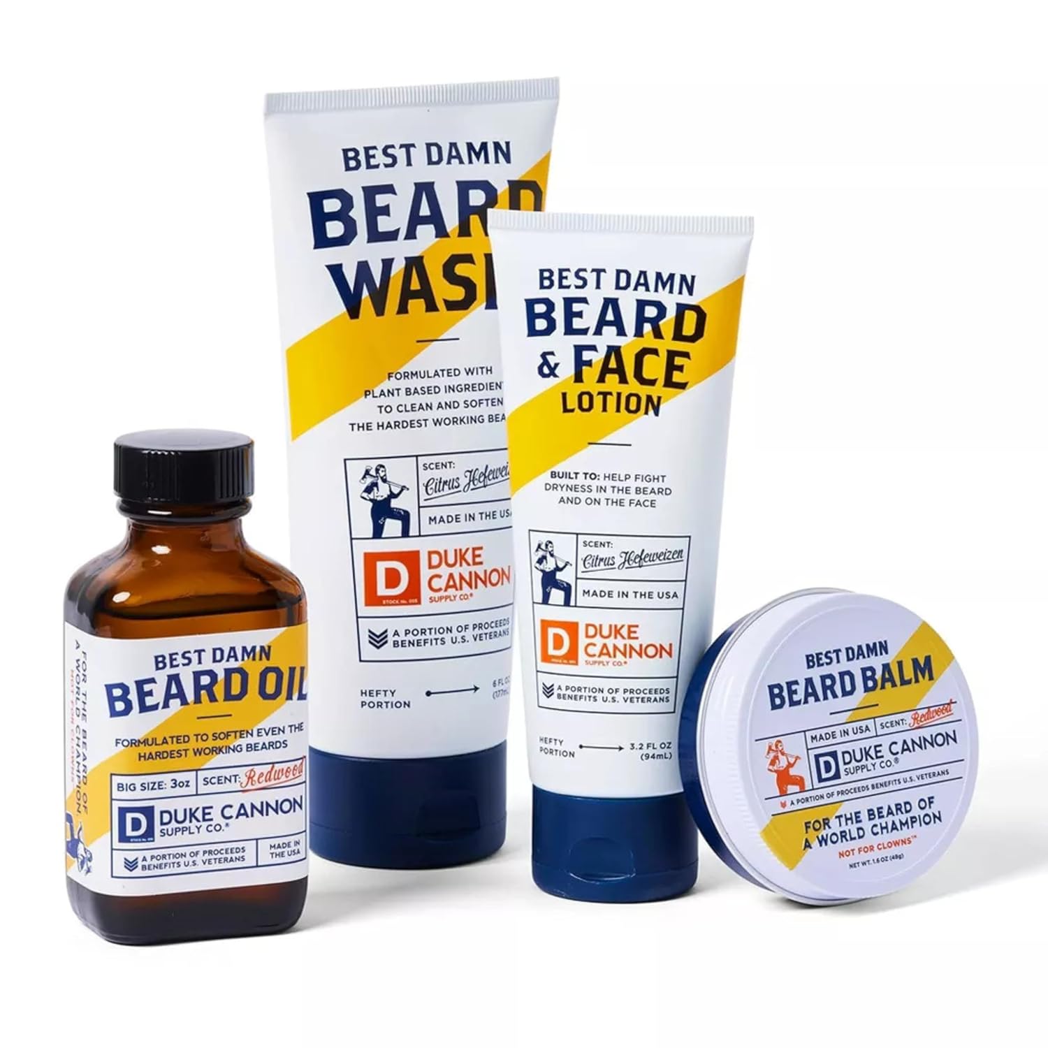 Duke Cannon Beard Wash for Men – Hydrating Beard Shampoo & Facial Hair Cleanser – Gently Cleans, Softens & Conditions Beard – 6 fl oz