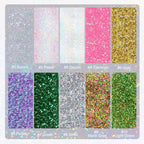 Roll-On Holographic Body Glitter Gel For Women, Sparkle Chunky Glitter Makeup For Christmas New Year Festival Halloween Party Rave, Face Glitter Makeup For Face Body Hair Lips (Pastel)