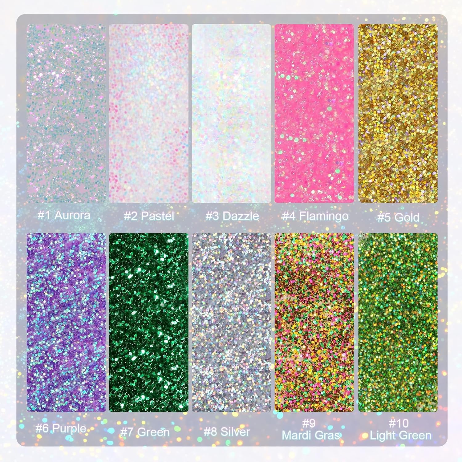 Roll-On Holographic Body Glitter Gel For Women, Sparkle Chunky Glitter Makeup For Christmas New Year Festival Halloween Party Rave, Face Glitter Makeup For Face Body Hair Lips (Pastel)