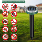 Mole Repellent Solar Powered 10 Pack Snake Repellent Ultrasonic, Groundhog Repeller,Gopher Repeller Sonic Mole Deterrent Spikes, Snake Gopher Mole Vole Repellent Outdoor For Lawn Garden & Yard