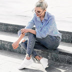 Women'S Fashion Sneakers Pu Leather Casual Shoes White Tennis Low Top Shoes Womens Lace Up Sneakers