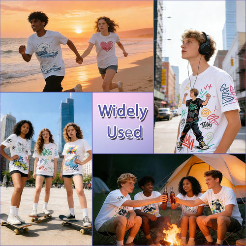 6 Pcs Sublimation Blanks T Shirts Bulk Unisex White Polyester | Multiple Sizes Wholesale Customized Shirts For Heat Transfer Printing Crew Neck
