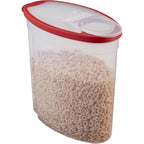 Rubbermaid Flex And Seal Cereal Keeper, 1.5 Gallon, Bpa-Free, Clear With Red Lid, Airtight