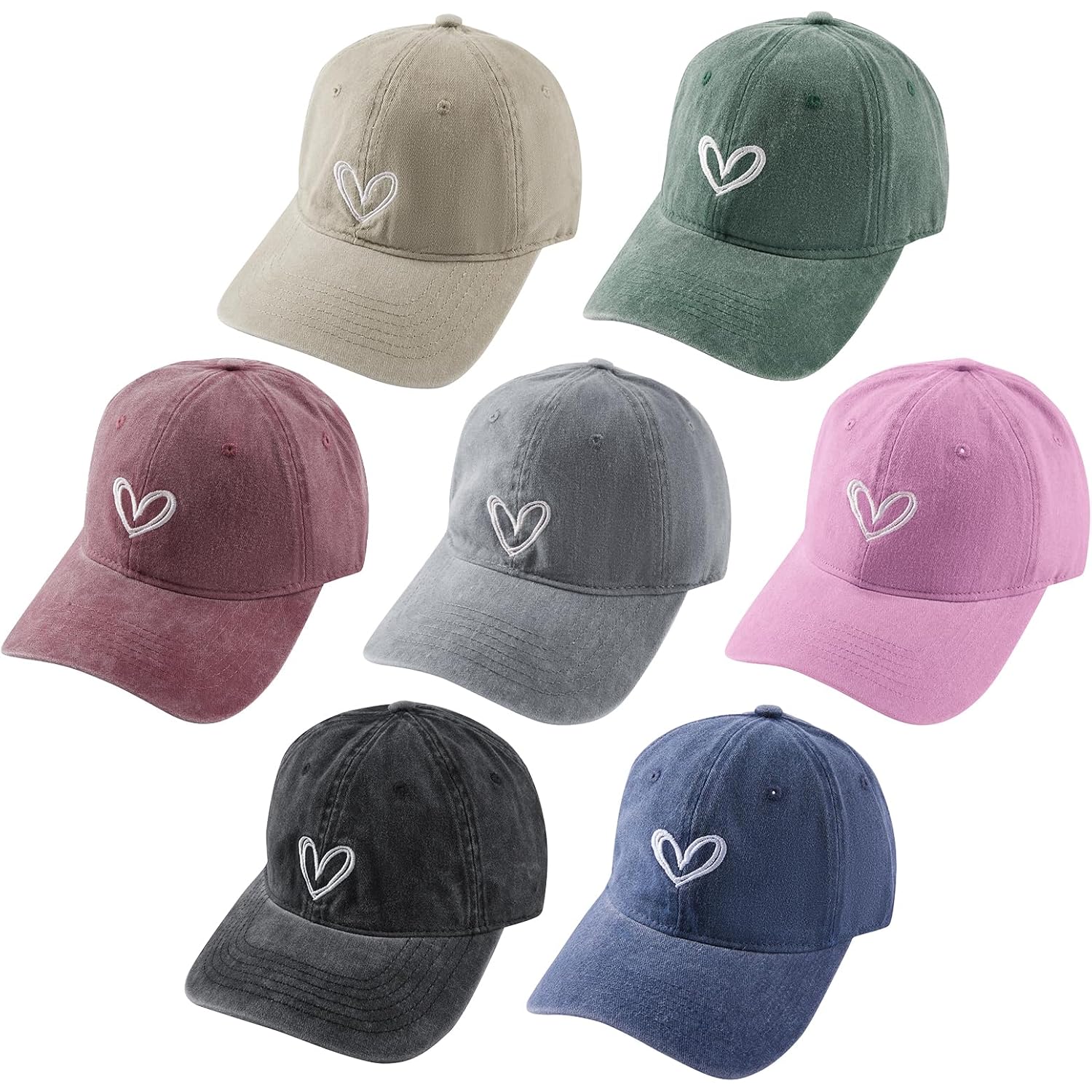 Unisex Vintage Washed Distressed Baseball Cap Twill Adjustable Dad Hat