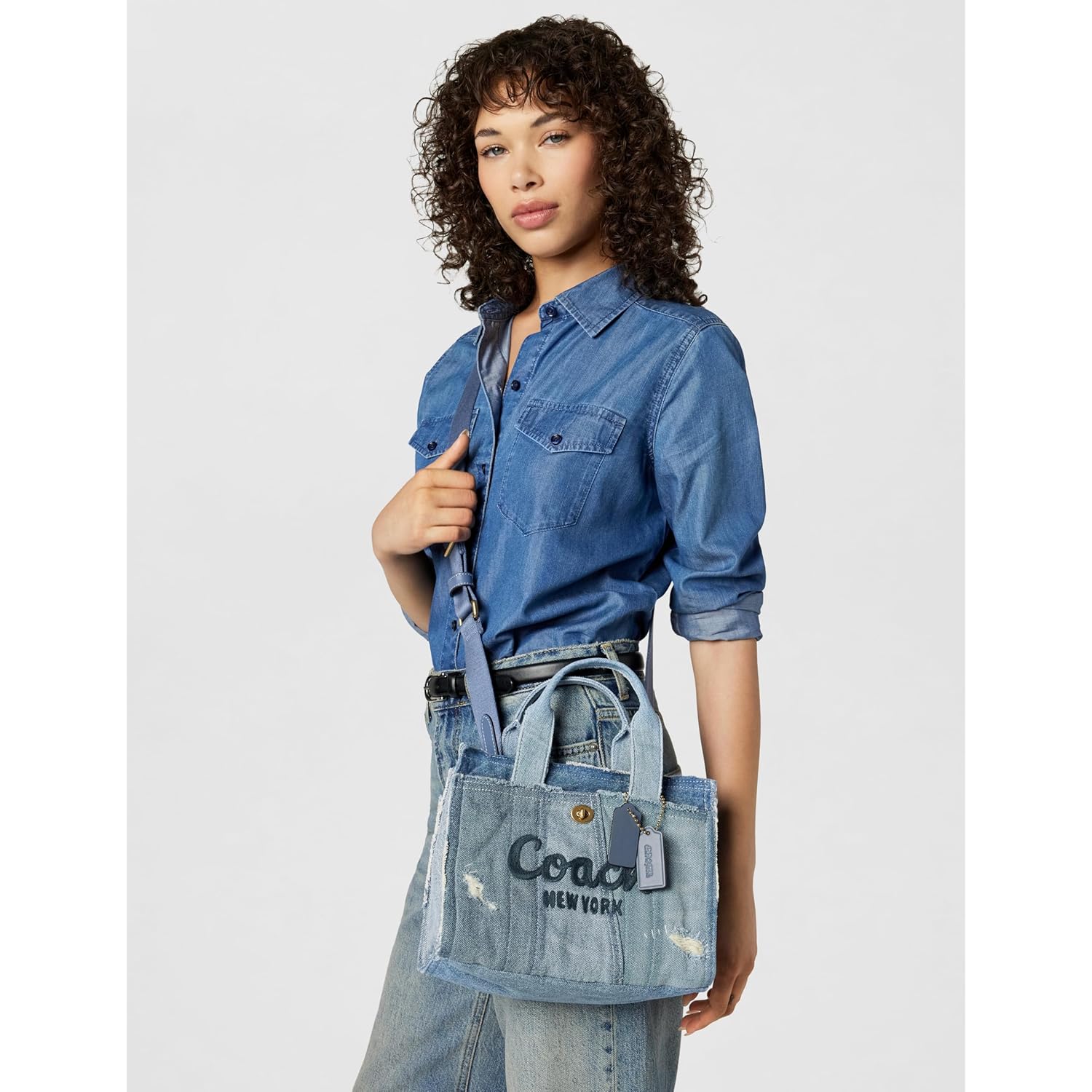 COACH Cargo Tote 26 in Upcycled Denim