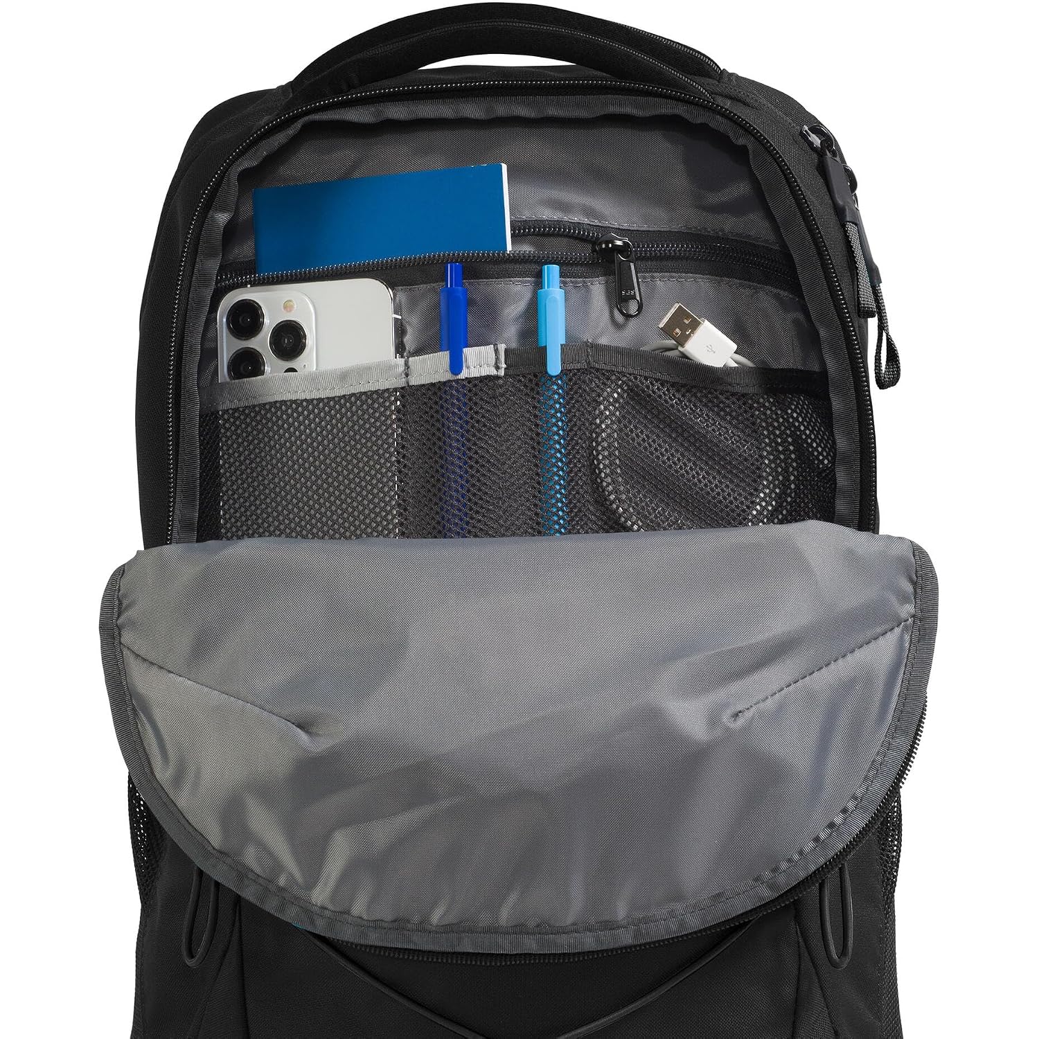 The North Face Jester Everyday Laptop Backpack - Commuter Daypack, Water Repellent, Laptop Sleeve, Tnf Black-Npf, One Size | 28L Recycled Polyester With Dwr Finish, Padded 16 In Sleeve, Chiropractor-Endorsed Flexvent Suspension, Bottle Pockets