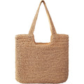 Pleneal Straw Beach Bags For Women - Women Beach Handmade Woven Tote Bag, Summer Mesh Hollow Shoulder Bag For Holiday