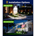 Letmy Solar Lights Outdoor Waterproof Ip65, 6 Pack Solar Spot Lights Outdoor With 14 Big Leds, 2-In-1 Wall Lights & 2 Modes Solar Powered Landscape Spotlights For Garage Pathway Yard Decor Garden Gift