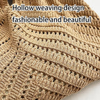 Crochet Beach Tote Bag Summer Vacation Handbags Beach Bag For Women Cute Woven Shoulder Purses Mesh Knit Crochet Bag