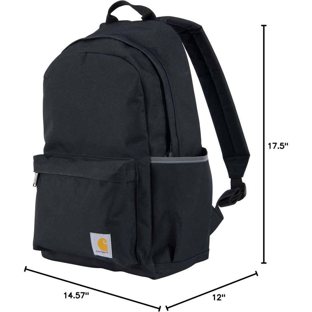 Carhartt 21L Classic Laptop Backpack, Water-Resistant Pack W/ 15" Laptop Sleeve And Organizational Compartments, Black
