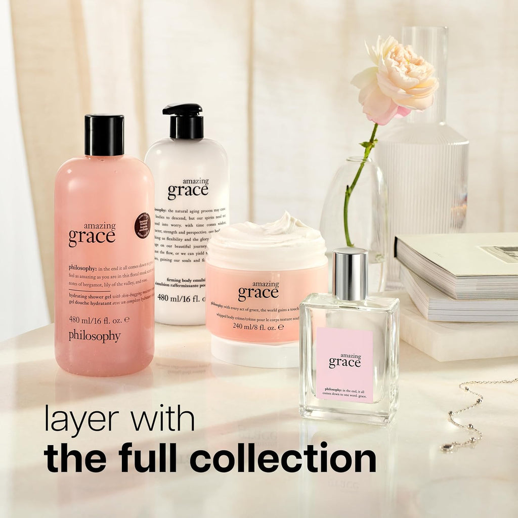 philosophy amazing grace perfume- clean & floral women's perfume - with notes of bergamot, muguet & musk - long lasting fragrance