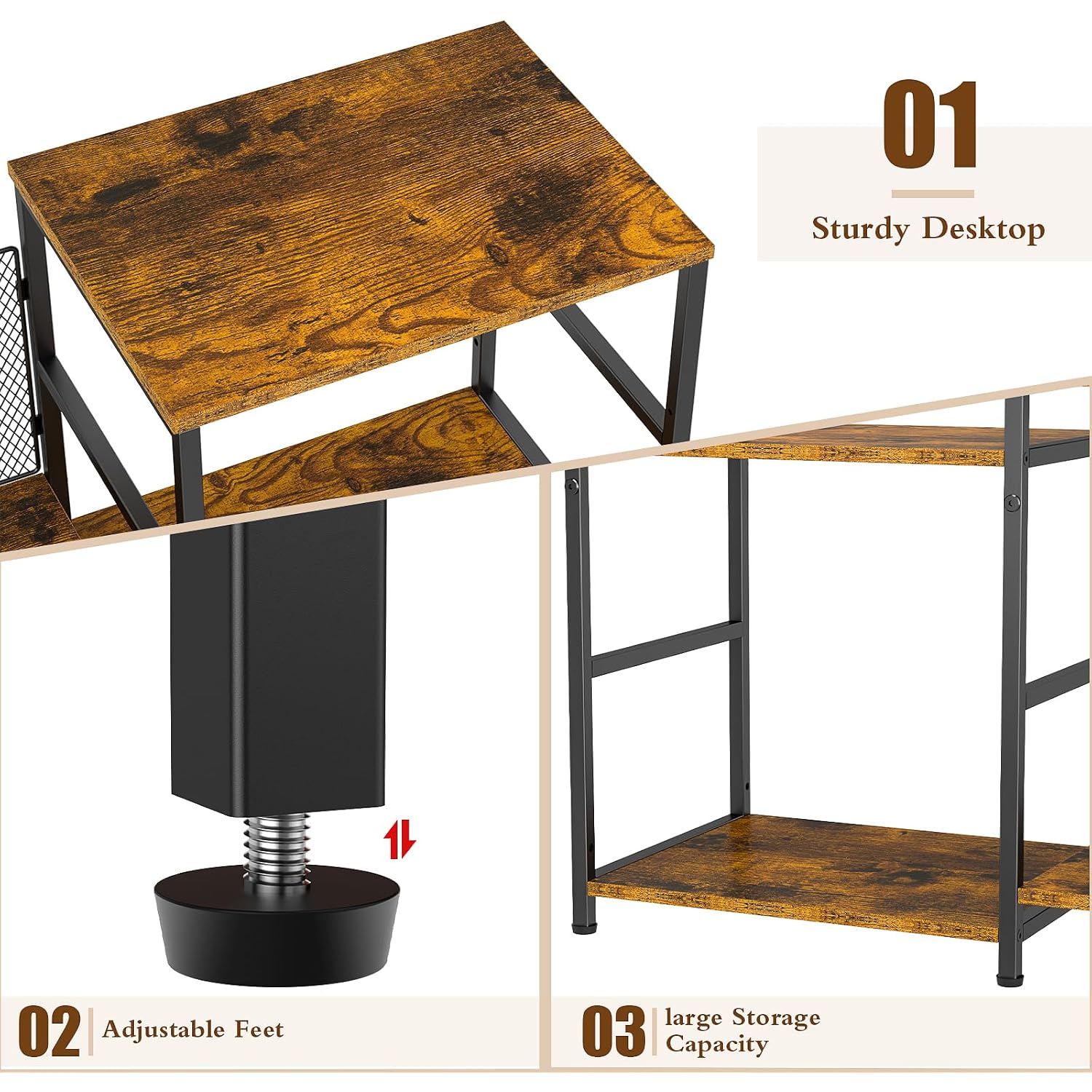 Threehio Record Player Stand, Turntable Stand With Vinyl Storage Holds Up To 300+ Albums, Storage Cabinet For Vinyl Records, Record Player Table For Living Room