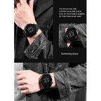 Sne Digital Watch Sports Waterproof Military Back Light Small Watch For Men Black 1426